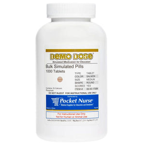 Demo Dose Tablet Salmon Medium Round Scored -For Training Use Only