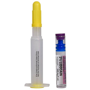 Demo Dose Prefilled Luer Lock ACLS Syringe (Needle Free) 5 mL, 2% Lidocain -For Training Use Only