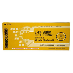 Demo Dose Prefilled Luer-Lock ACLS Syringe (Needle Free) 50mL, 8.4% Sodim Bicarbonat Injection -For Training Use Only