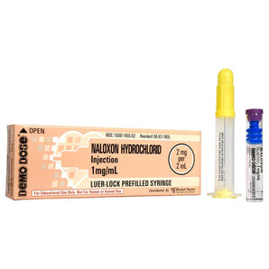 Demo Dose Prefilled Luer Lock Syringe (Needle Free) 2 mL, Naloxon Hydrochlorid Injection -For Training Use Only