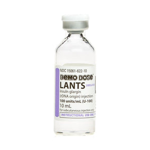 Demo Dose Insuln Glargin Lants 100 units/mL 10 mL -For Training Use Only