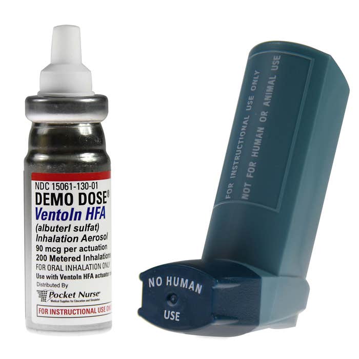 Demo Dose Albuterl Aerosol Inhaler -For Training Use Only – MediTac Kits