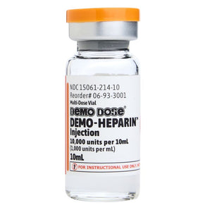 Demo Dose DEMO-Heparin™, 10mL, 10,000 Units/10mL -For Training Use Only