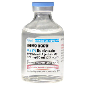 Demo Dose Bupivacain HCl Injection 125mg/50mL 50mL -For Training Use Only