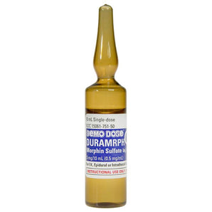 Demo Dose Morphine Sulfate 5mg/10mL, preservative-free ampule -For Training Use Only