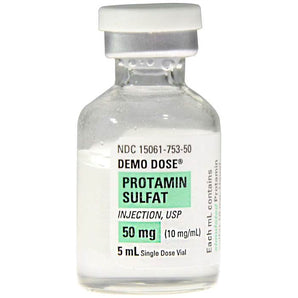 Demo Dose Protamin Sulfat Injection 50mg/5mL 5mL -For Training Use Only