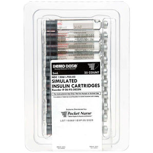 Demo Dose Simulated Insulin Cartridges 3 mL -For Training Use Only
