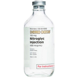 Demo Dose Nitroglyc Injection Nitr Drip 205 mL 100 mg/250 mL -For Training Use Only
