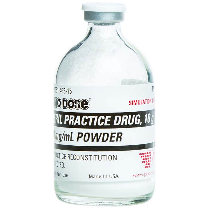 Demo Dose Sterile Practice Drug 100mL -For Training Use Only – MediTac Kits