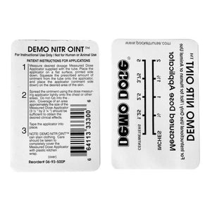 Demo Dose Nitr Oint Application Papers -For Training Use Only