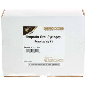Demo Dose Ibuprofn Oral Syringes Repackaging Kit -For Training Use Only