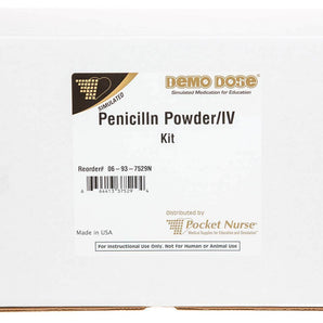 Demo Dose Penicilln Powder/IV Kit -For Training Use Only