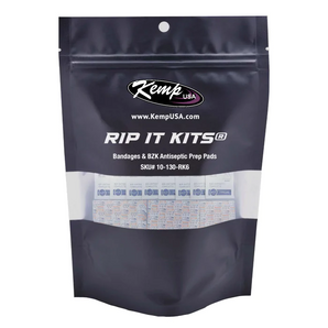 Kemp Rip It Kits Bandages and BZK Antiseptic Prep Pads