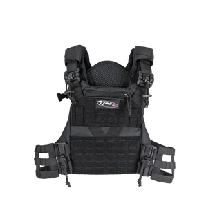 Kemp Tactical Vest with Quick Release Buckles, Black