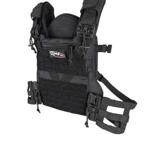 Kemp Tactical Vest with Quick Release Buckles, Black
