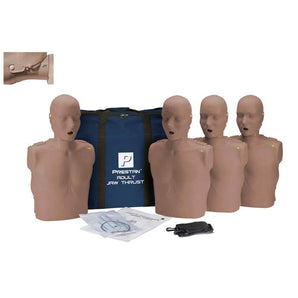 Demo Dose Professional Adult Jaw Thrust CPR-AED Manikins, 4-Pack -For Training Use Only