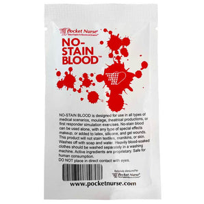 Demo Dose No-Stain Blood 1 Ounce Packet, Single Use -For Training Use Only