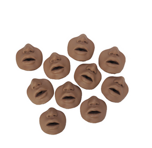 Simulaids David/Paul African American Channel Mouth/Nosepieces 10 Pk