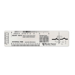 EKG Ruler - Clear-  For Training Use Only