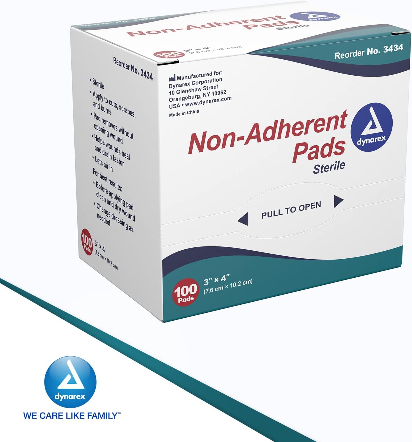 Sterile Non Adherent Pads 3" x 4" 100 Count