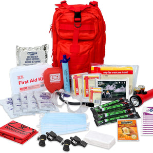 Rucksack Disaster Relief Kit - Includes LifeStraw, Rations & More