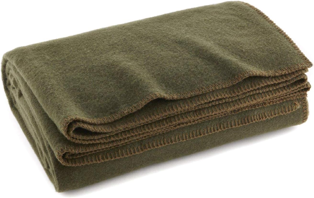 Fire Retardant Wool Blanket –Olive Drab