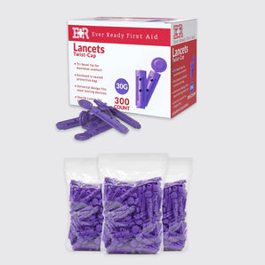 Sterile Twist-Cap Lancets 30G with Alcohol Prep Pads