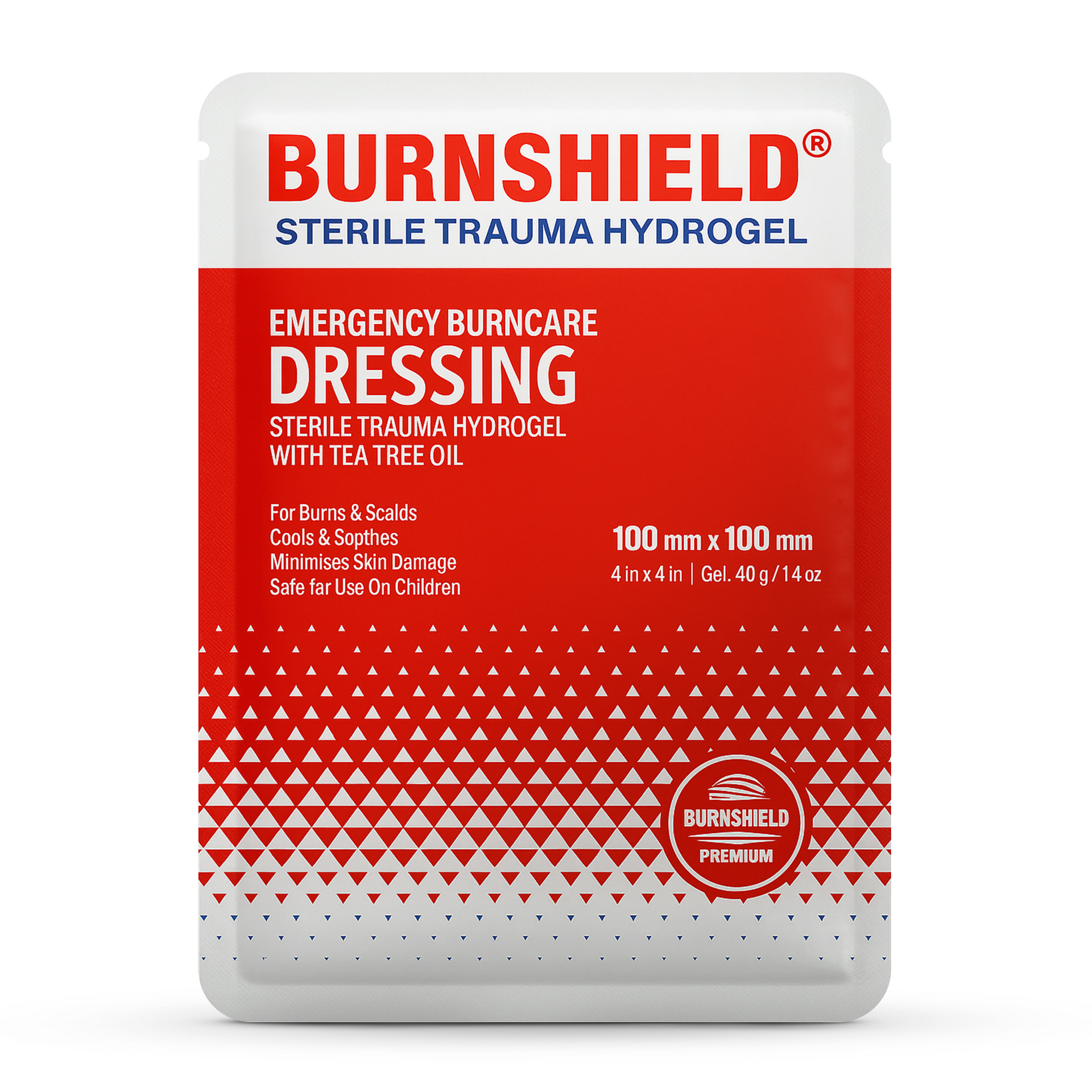 Hydrogel Emergency Burn Care Dressing 4"x4"