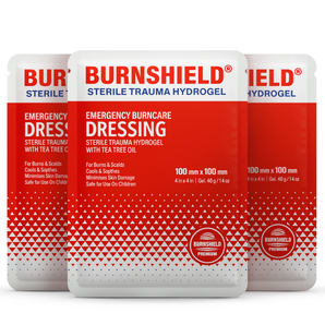 Burnshield Hydrogel Emergency Burn Care Dressing 4"x4"
