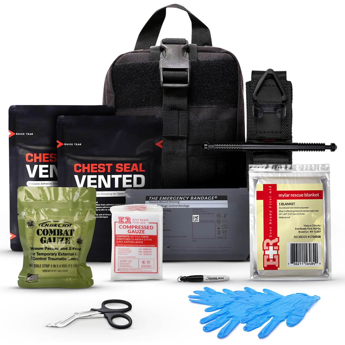 Premium Trauma IFAK Compact Kit CAT Tourniquet & Chest Seals