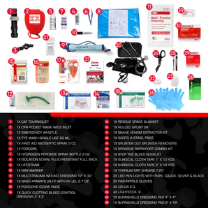 Rucksack Assault Trauma Tactical Kit - SOF Tourniquet, Chest Seals