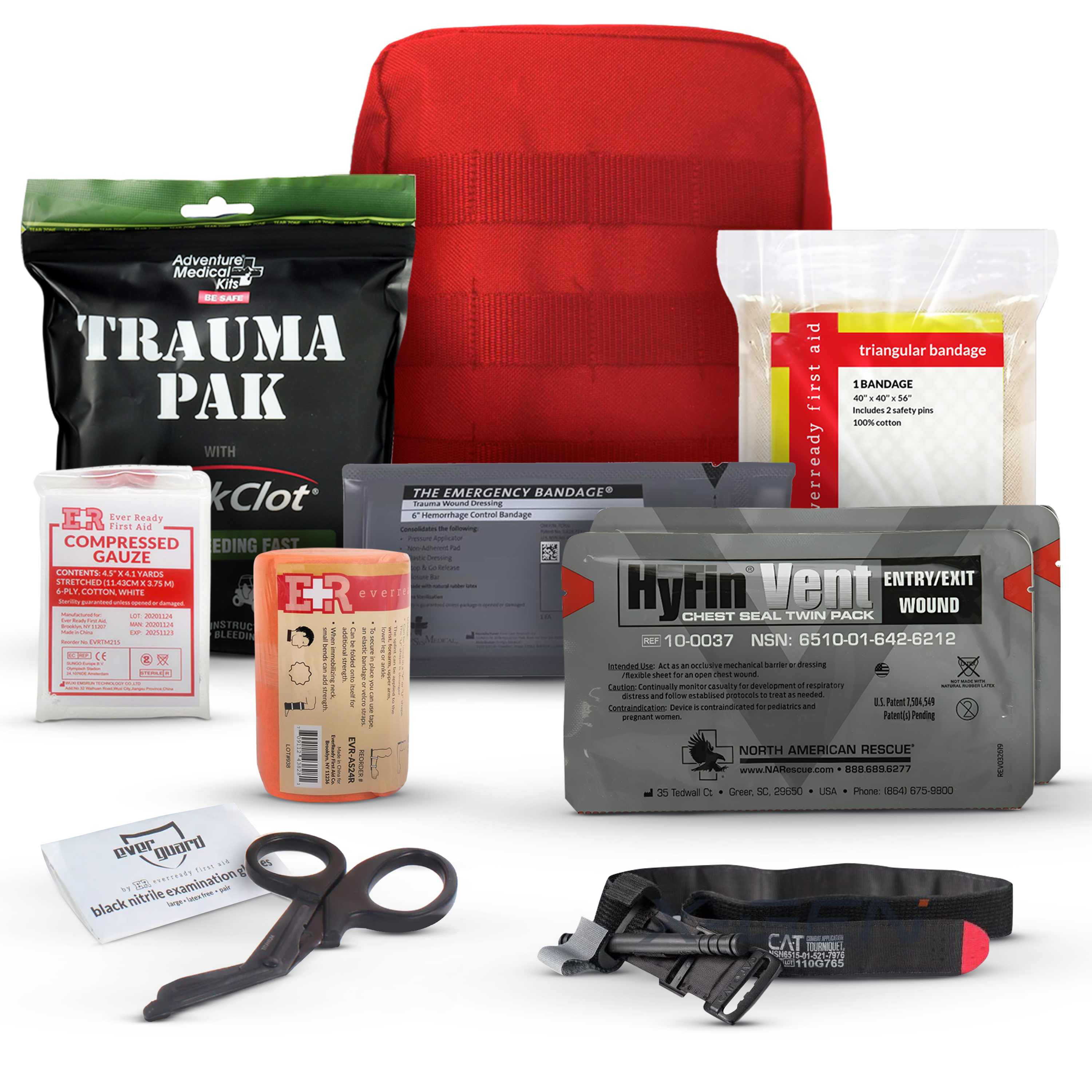 Premium IFAK Kit - Trauma Pak, CAT Tourniquet, HyFin Vent Chest Premium IFAK Kit - Trauma Pak, CAT Tourniquet, HyFin Vent Chest