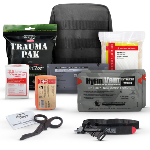 Premium IFAK Kit - Trauma Pak, CAT Tourniquet, HyFin Vent Chest