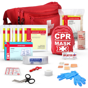 72-Piece First Aid Fanny Pack Kit with Adult & Infant CPR Masks