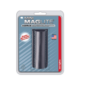 Maglite Black Plain Leather Holster for AA Cell Mini Flashlights