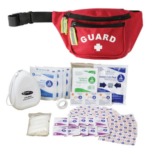 Kemp Premium Hip Pack with First Aid Supply Pack, Red