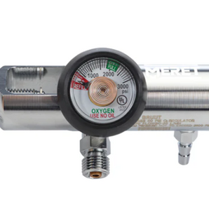 BRUUT all brass O2 regulator w/2 DISS