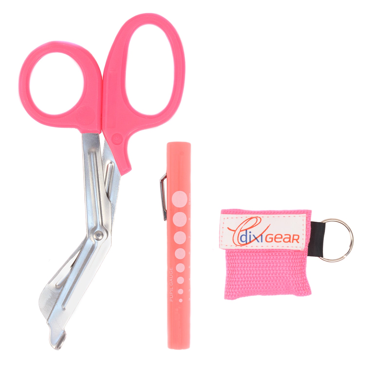 Bandage Shears Pen Light & CPR Keychain Set