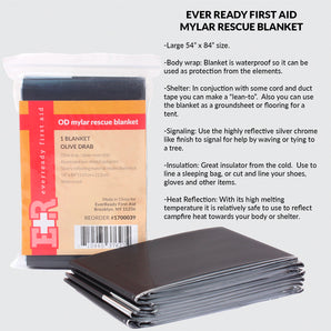 Mylar Survival Blanket – Olive Drab