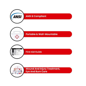 Fully Stocked First Aid Kit - ANSI Class B