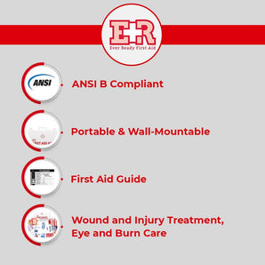 Class B ANSI Compliant First Aid Kit in Metal Case