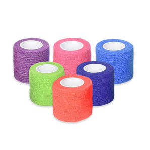 Self Adherent Cohesive Bandages, 2" x 5 Yards - Rainbow Colors