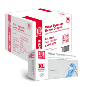 Disposable Vinyl Blue Exam Gloves, X-Large