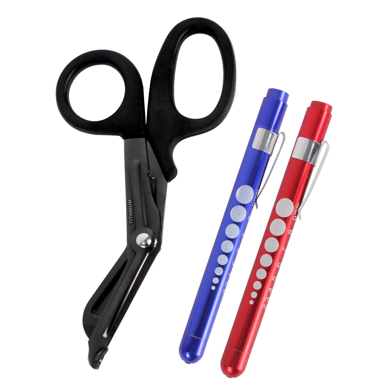 Titanium EMT Trauma Shears LED Pen Light